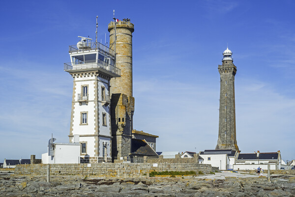 Lighthouses at Pointe de Penmarch, Brittany Picture Board by Arterra 