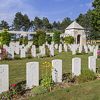 Buy canvas prints of WW2 British Ryes War Cemetery, Normandy by Arterra 