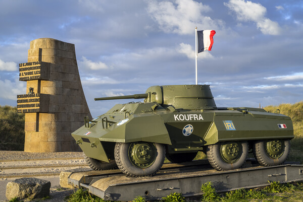 Leclerc Monument and M8 Greyhound Picture Board by Arterra 