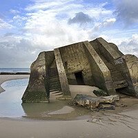 Buy canvas prints of WWII Bunker on Beach, Wissant by Arterra 