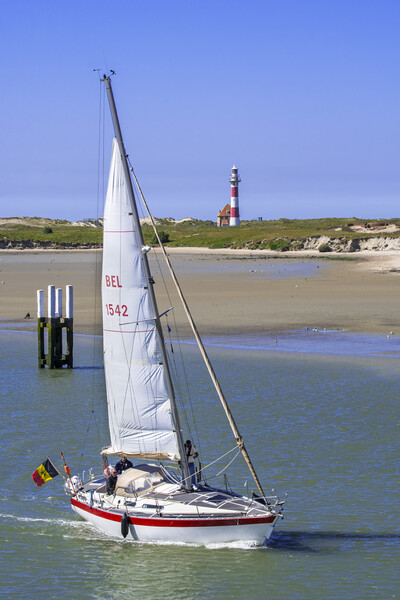 Sailing Boat Entering Port Picture Board by Arterra 