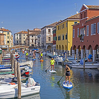 Buy canvas prints of Canal Vena at Chioggia, Italy by Arterra 