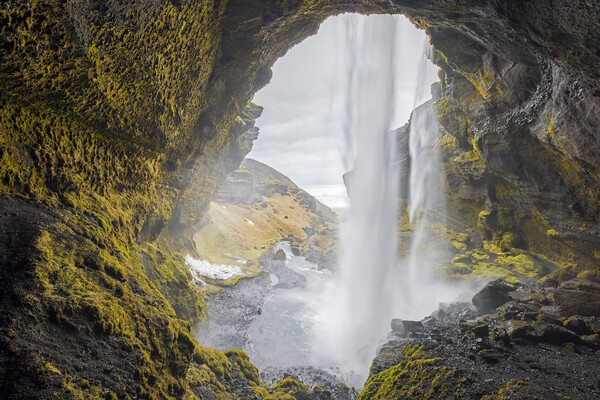 Kvernufoss Waterfall, Iceland Picture Board by Arterra 