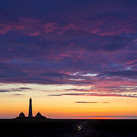 Buy canvas prints of Lighthouse Westerheversand at Sunset by Arterra 