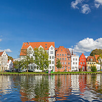 Buy canvas prints of River Trave in Lubeck by Arterra 