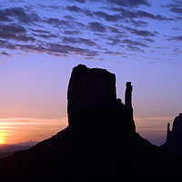 Buy canvas prints of The Mittens at Sunrise, Monument Valley by Arterra 