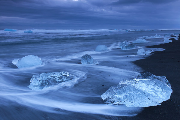 Melting Ice on Iceland Beach  Picture Board by Arterra 