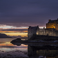 Buy canvas prints of Eilean Donan Castle at night by Arterra 