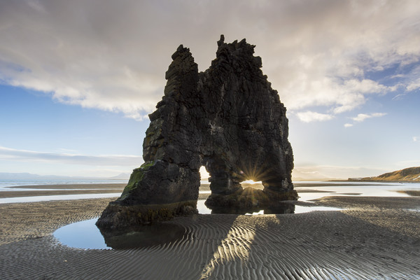 Hvitserkur at sunset in Iceland Picture Board by Arterra 