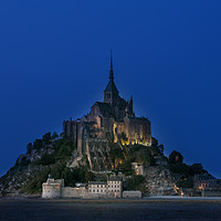 Buy canvas prints of Mont Saint-Michel at Night by Arterra 