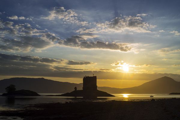 Castle Stalker at Sunset, Scotland Picture Board by Arterra 