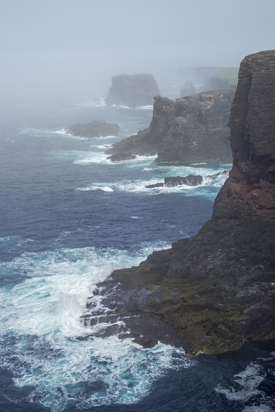 Eshaness in the Mist, Shetland Islands, Scotland Picture Board by Arterra 