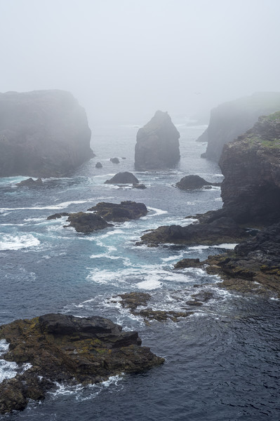 Eshaness in the Mist, Shetland Islands, Scotland Picture Board by Arterra 