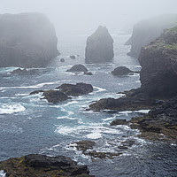 Buy canvas prints of Eshaness in the Mist, Shetland Islands, Scotland by Arterra 