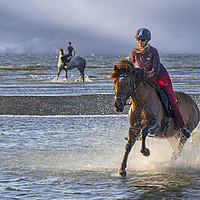 Buy canvas prints of Galloping on the Beach by Arterra 