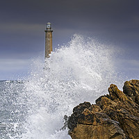 Buy canvas prints of Crashing Wave and Lighthouse by Arterra 