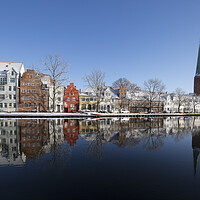 Buy canvas prints of City Lübeck in Winter, Germany by Arterra 
