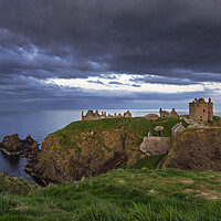 Buy canvas prints of Menacing Clouds over Dunnottar Castle, Scotland by Arterra 