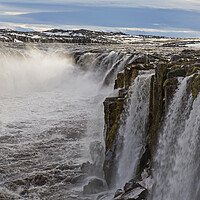 Buy canvas prints of Selfoss Waterfall in Winter, Iceland by Arterra 