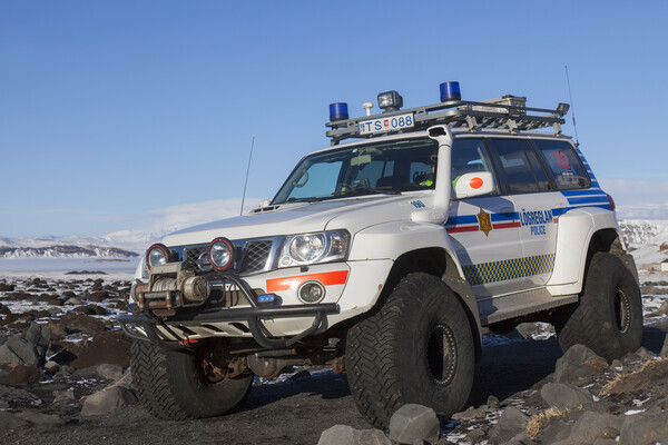 Nissan Patrol SUV of Icelandic Police Picture Board by Arterra 