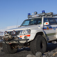 Buy canvas prints of Nissan Patrol SUV of Icelandic Police by Arterra 
