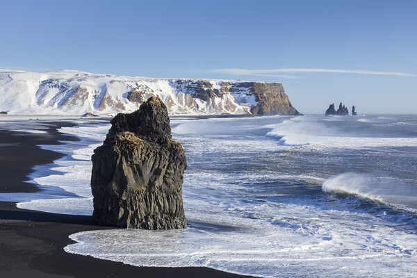 Arnardrangur in Winter, Iceland Picture Board by Arterra 