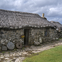 Buy canvas prints of Thatched Cottages at Kilmuir, Isle of Skye, Scotla by Arterra 