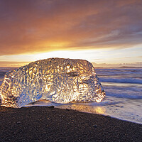 Buy canvas prints of Melting Ice on Beach, Iceland by Arterra 