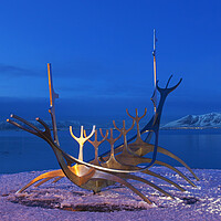 Buy canvas prints of Sun Voyager in Winter, Iceland by Arterra 