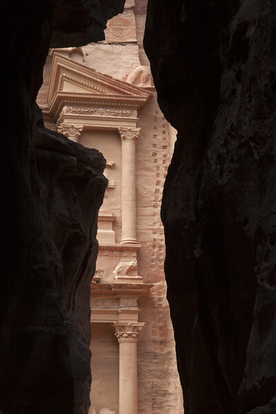 Glimpse of Al Khazneh in the Ancient City Petra, Jordan Picture Board by Arterra 