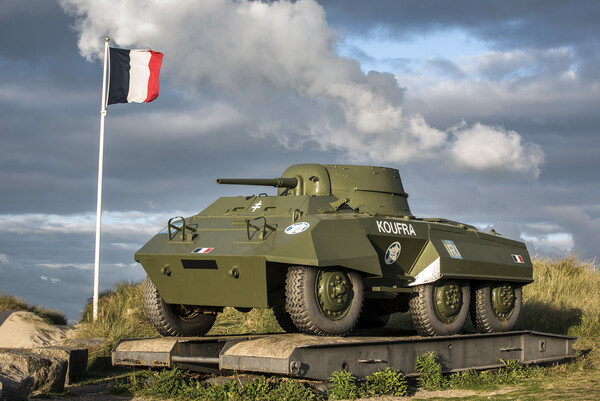M8 Greyhound at Utah Beach, Normandy Picture Board by Arterra 