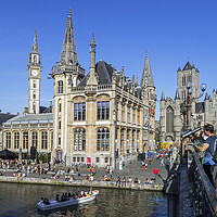 Buy canvas prints of Tourists in the City Ghent, Flanders, Belgium by Arterra 