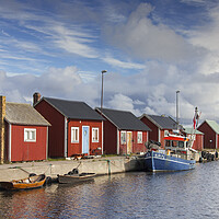 Buy canvas prints of Red Fishermen's Cottages, Oland, Sweden by Arterra 
