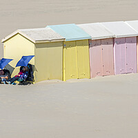 Buy canvas prints of Beach Huts at Berck, Opal Coast, France by Arterra 