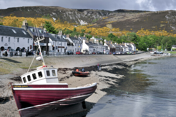 Fishing Boat in the Ullapool Harbour, Scotland Picture Board by Arterra 
