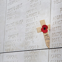 Buy canvas prints of Names on the Menin Gate Memorial to the Missing by Arterra 