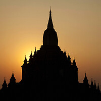 Buy canvas prints of Buddhist Temple at Sunset, Myanmar by Arterra 
