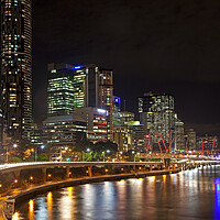 Buy canvas prints of Skyline of Brisbane at Night, Australia by Arterra 