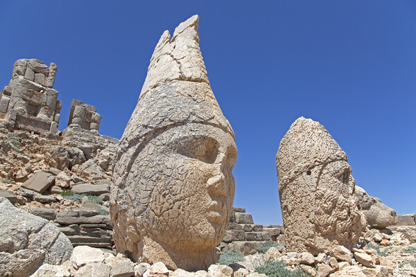 Heads of Antiochus I Theos and Heracles Artagnes Ares at Mount Nemrut, Turkey Picture Board by Arterra 