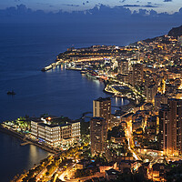 Buy canvas prints of Port of Monte Carlo at Night, Monaco by Arterra 