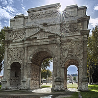 Buy canvas prints of Roman Triumphal Arch of Orange in the Vaucluse, France by Arterra 
