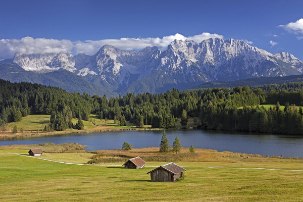 Karwendel Mountain Range and Lake Gerold Picture Board by Arterra 