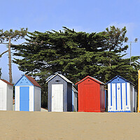 Buy canvas prints of Beach Huts at Saint-Denis-d'Oléron by Arterra 