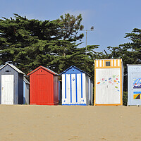 Buy canvas prints of Beach Huts at Ile d'Oleron by Arterra 