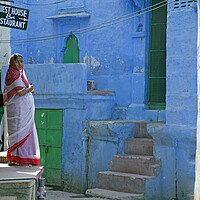 Buy canvas prints of Blue House in Jodhpur, Rajasthan by Arterra 
