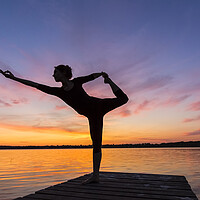 Buy canvas prints of Yoga at Sunset by Arterra 