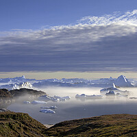 Buy canvas prints of Icebergs in Disko-Bay, Greenland by Arterra 
