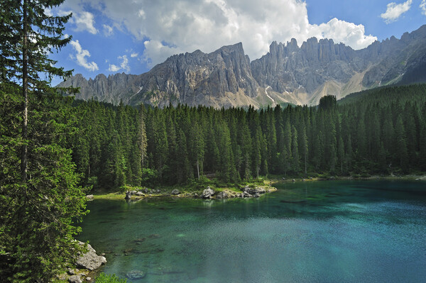 Lago di Carezza, Dolomites, Italy Picture Board by Arterra 