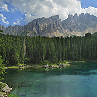 Buy canvas prints of Lago di Carezza, Dolomites, Italy by Arterra 