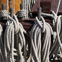 Buy canvas prints of Ropes and Knots on Deck by Arterra 